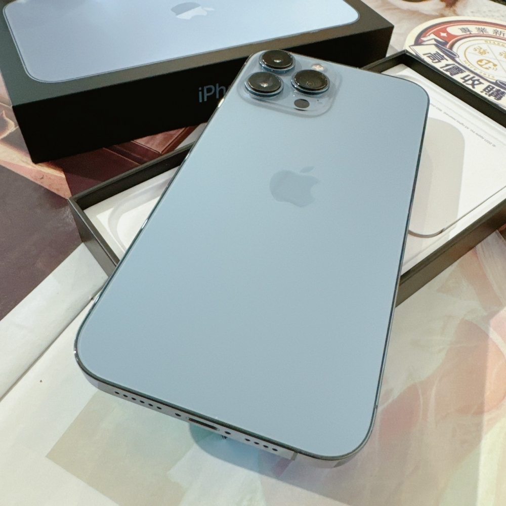 『365天原廠保固』(善化)二手iPhone 13 Pro Max 128G 藍色 (已過保) #23154