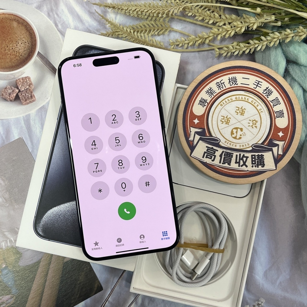 「365天原廠保固」二手iPhone 15 Pro Max 256G 藍色 (已過保) #53249