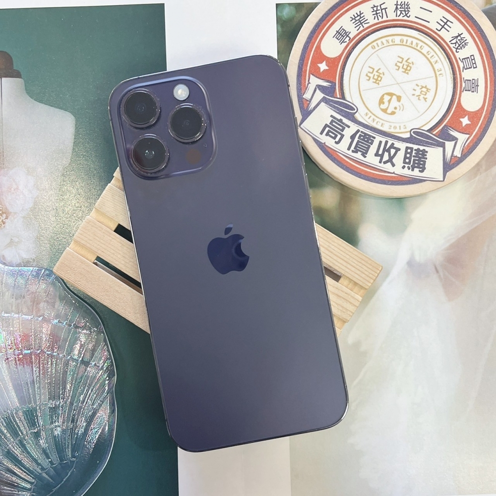 「365天原廠保固」(歸仁)二手iPhone 14 Pro Max 256G 紫色 (無盒、已過保) #06927