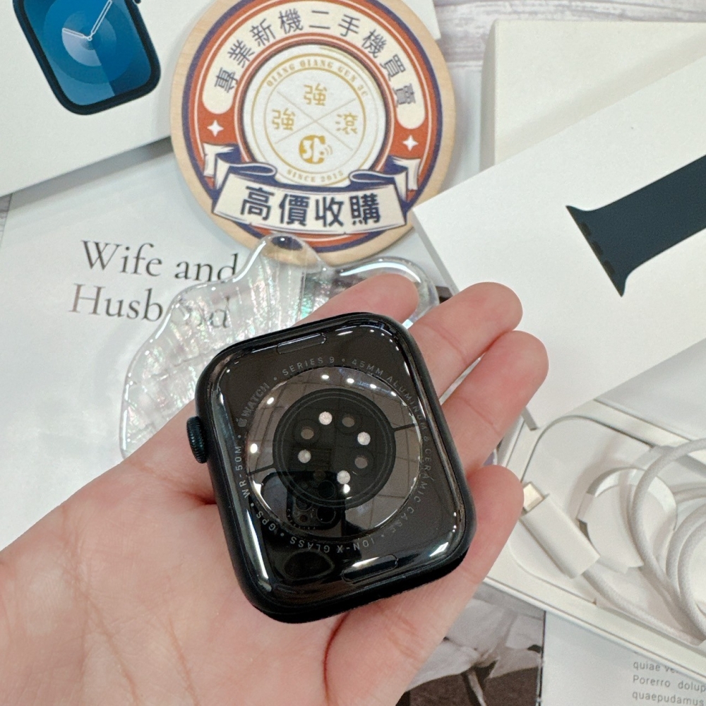 「店保30天」二手Apple Watch 9 - 45mm 64G 黑色 (已過保) #F7074