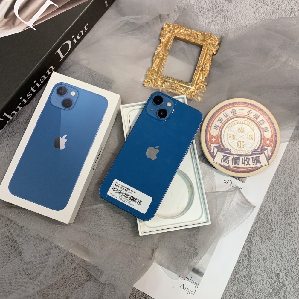 「365天原廠保固」二手iPhone 13 128G 藍色 (已過保) #30447