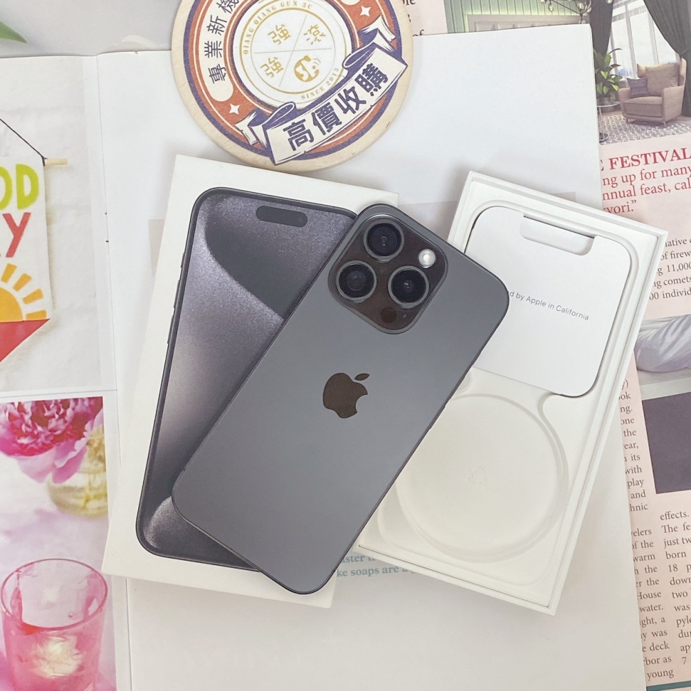 「365天原廠保固」(佳里)二手iPhone 15 Pro 256G 黑色 (已過保) #85555