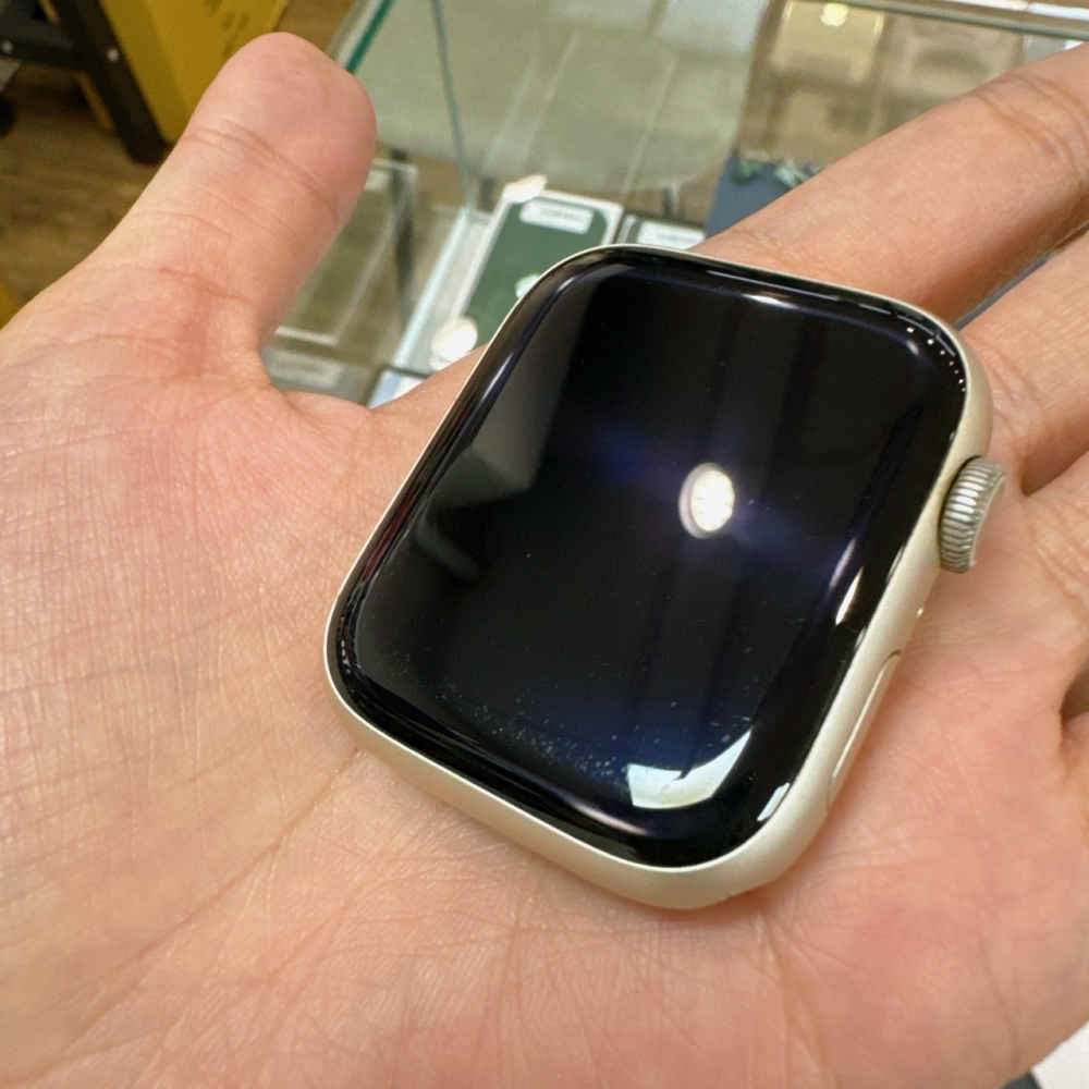 「店保30天」 二手Apple Watch S7 - 45mm 32G  星光 (已過保) #GV27G