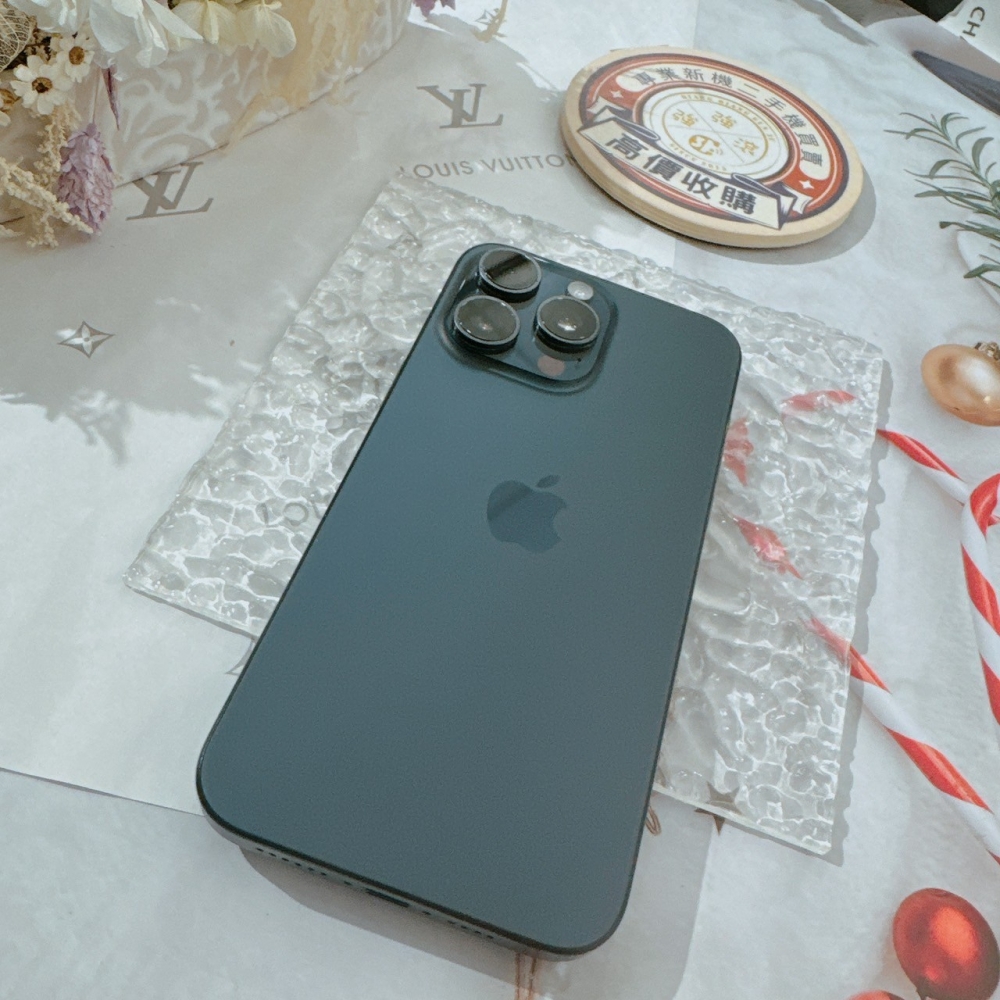 「365天原廠保固」(善化) 二手iPhone 15 Pro Max 256G  藍色 (已過保) #37704