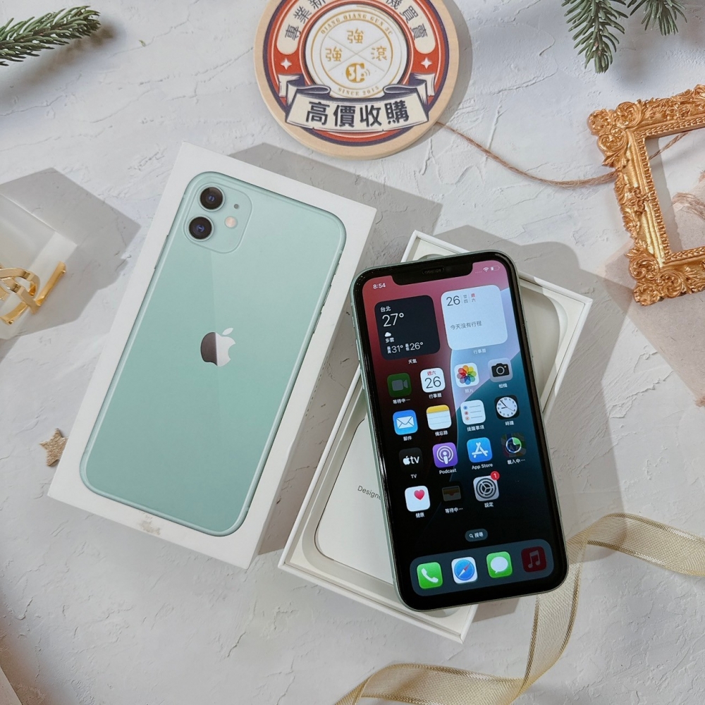 「店保90天」(善化) 二手iPhone 11 128G 綠色（已過保）＃87334