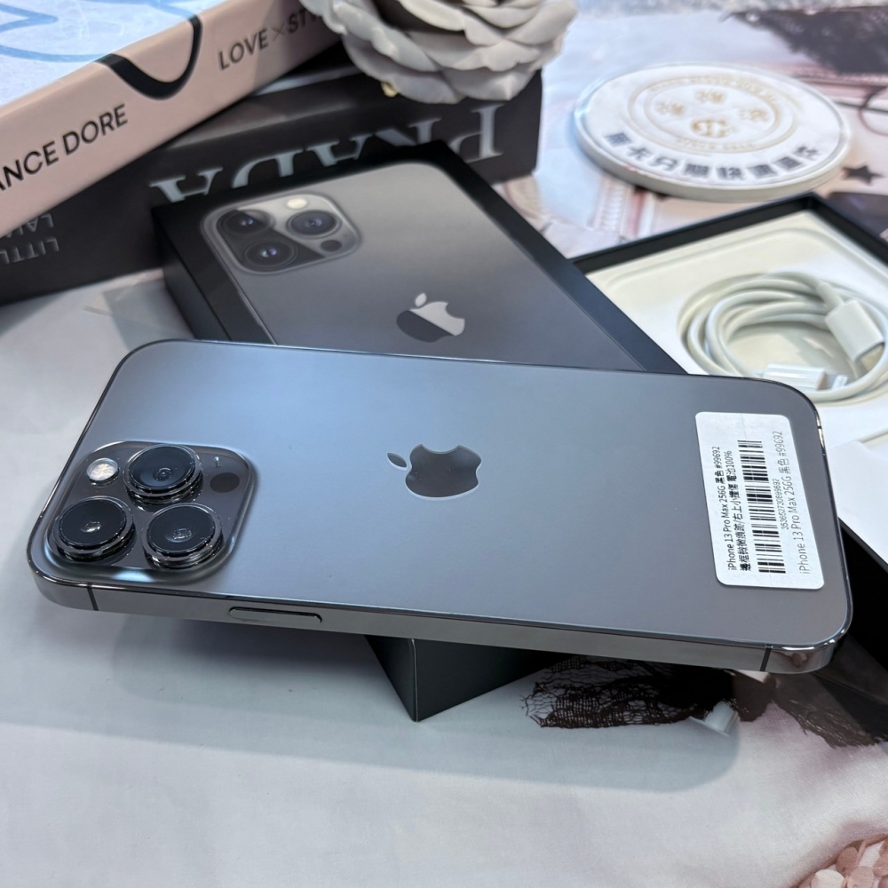 「365天原廠保固」二手iPhone 13 Pro Max 256G 黑色（已過保）＃99692