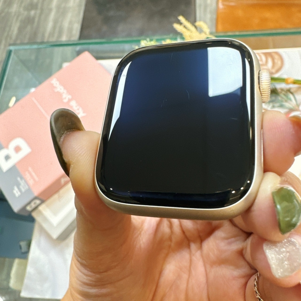 「店保30天」二手Apple Watch S7 - 45mm GPS 32G 星光色 (已過保) #SGQT3